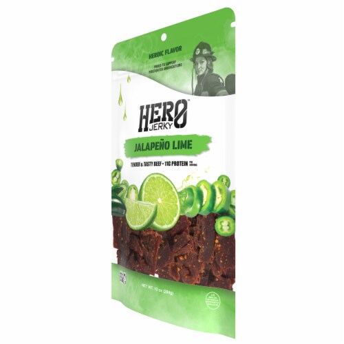 Hero™ Jalapeño Lime Classic-Beef Jerky Perspective: right