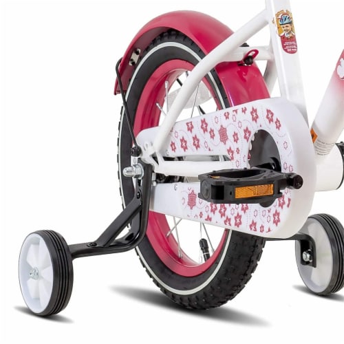 JOYSTAR Starry Girls Bike for Girls Ages 5-9 with Training Wheels, 18 , Pink Perspective: right