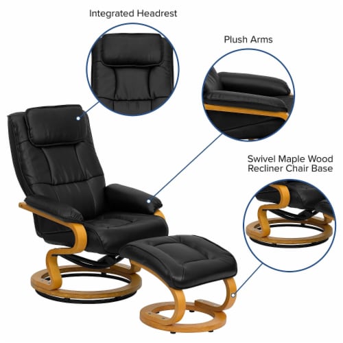 Flash furniture contemporary clearance leather recliner