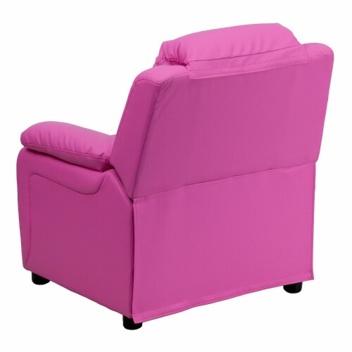Flash Furniture Deluxe Contemporary Heavily Padded Vinyl Kids Recliner W/Storage Arms Perspective: right