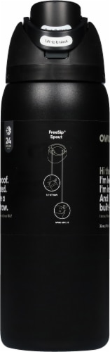 Owala® FreeSip Stainless Steel Water Bottle - Very Very Dark Black Perspective: right