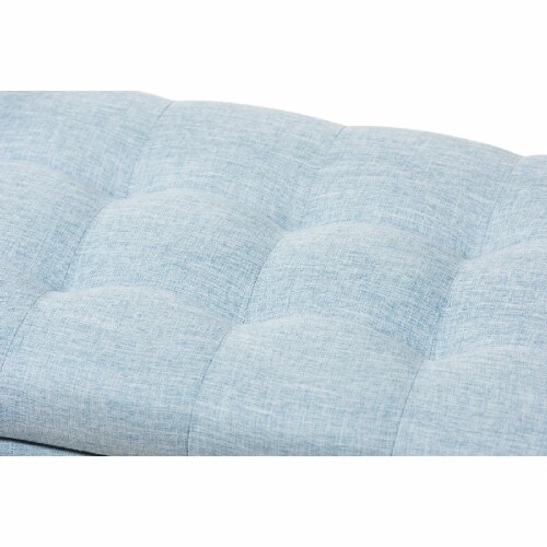 Roanoke Storage Bench in Light Blue Perspective: right