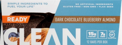 Come Ready  Clean Protein Bars- Dark Chocolate Blueberry Almond Protein Bars Perspective: right