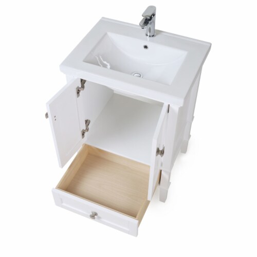 Elegant Decor VF-2001 24 in. Single Bathroom Vanity Set, White - Large Perspective: right