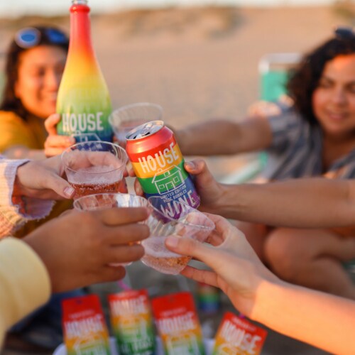 House Wine Rose Bubbles Rainbow Edition Sparkling Wine Perspective: right