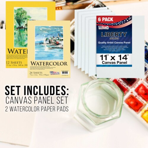 57-Piece Watercolor Painting Kit with French Easel, Watercolor Paint, Canvas, Paper, Brushes Perspective: right