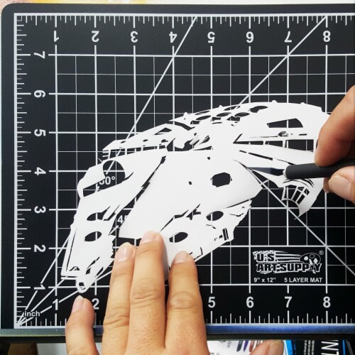 24  x 36  Green/Black Self Healing 5-Ply Double Sided Durable Non-Slip PVC Cutting Mat Perspective: right
