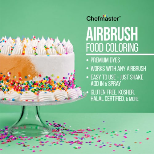 Dual Fan Air Compressor Pro Cake Decorating System Kit - 3 Airbrushes, 12 Food Coloring Set Perspective: right