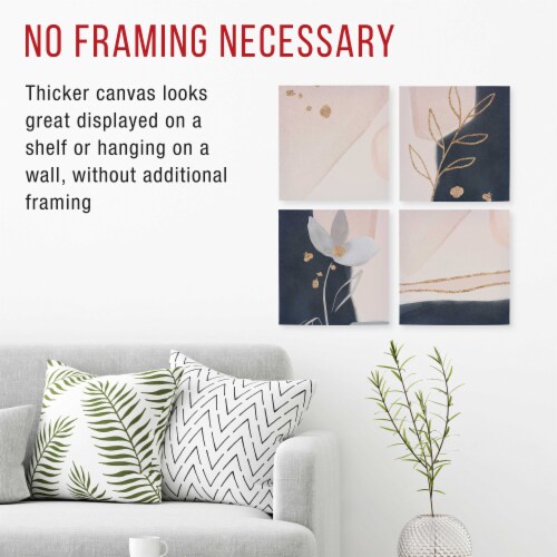 8  x 8  Gallery Depth 1-1/2  Profile Stretched Canvas 5-Pack - Gesso Triple Primed Cotton Perspective: right