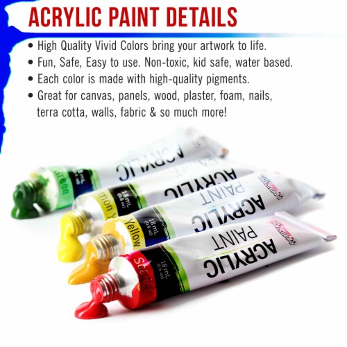 72 Color Set of Acrylic Paint In Large 18ml Tubes — U.S. Art Supply