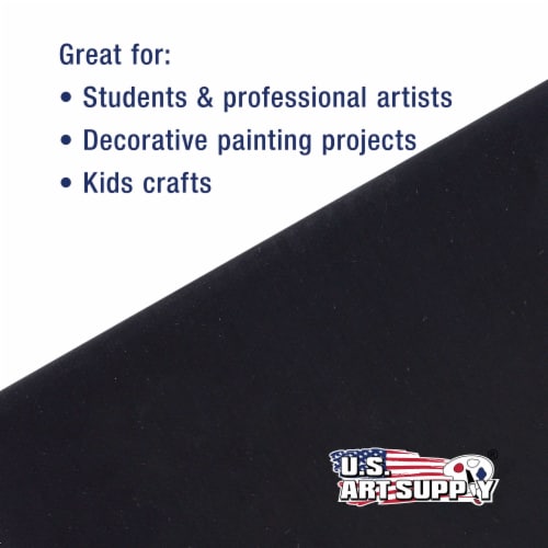 6  X 6  Black Acid Free Canvas Panels 6-Pack (1 Full Case of 6 Single Canvas Panels) Perspective: right