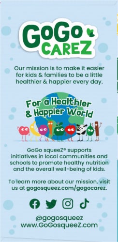 GoGo SqueeZ® Happy TummieZ Organic Fruit & Veggie Pouches Perspective: right