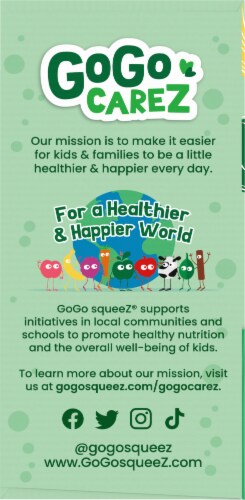 GoGo SqueeZ® Happy BrainZ Apple Banana Pineapple Orange Pouches Perspective: right