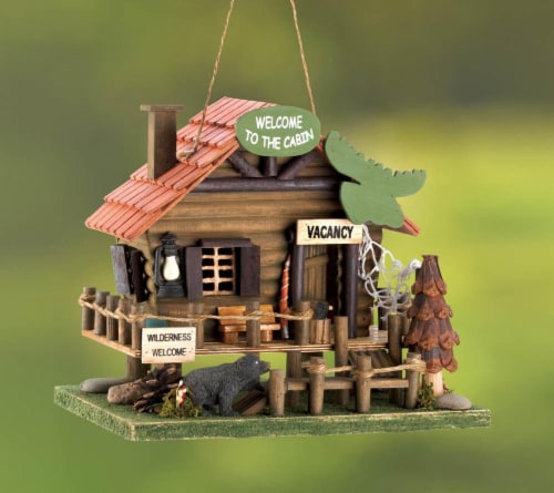Zingz & Thingz Woodland Cabin Birdhouse Perspective: right