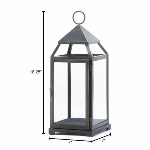 LARGE RUSTIC SILVER CONTEMPORARY LANTERN LARGE RUSTIC SILVER CONTEMPORARY LANTERN