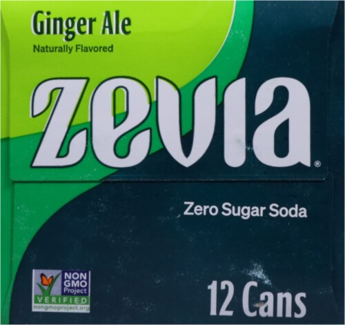 Zevia® Ginger Ale Zero Sugar Soda Cans Perspective: right