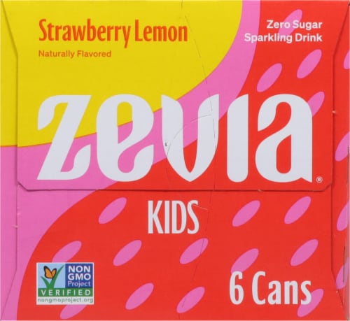 Zevia® Kids Strawberry Lemonade Sparkling Drink Cans Perspective: right