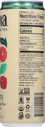Zevia Organic Sweetened Raspberry Black Iced Tea Perspective: right