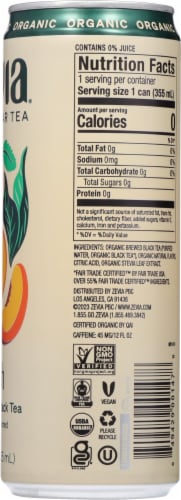 Zevia Organic Peach Sweetened Black Tea Perspective: right