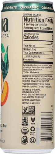Zevia Organic Peach Sweetened Black Tea Perspective: right