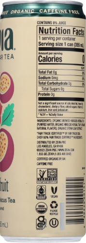 Zevia® Organic Caffeine Free Passionfruit Sweetened Hibiscus Tea Perspective: right