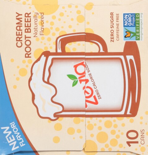 Zevia Zero Calorie Creamy Root Beer Soda Perspective: right