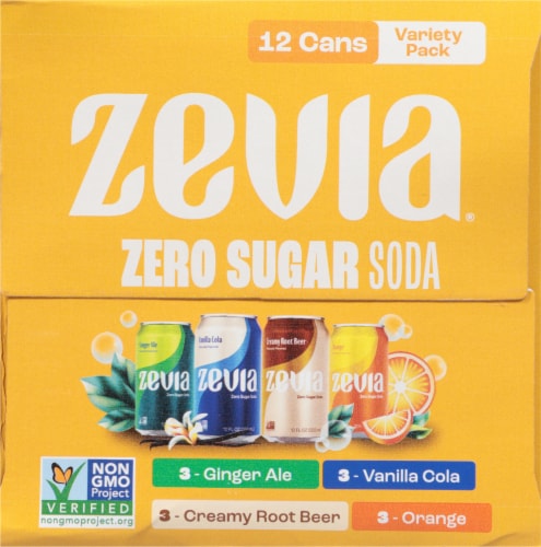 Zevia® Zero Sugar Soda Cans Variety Pack Perspective: right
