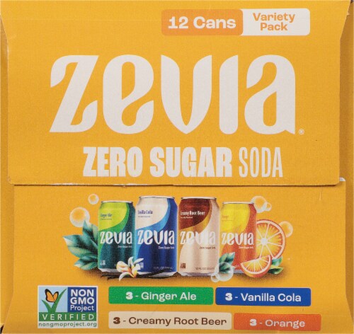 Zevia® Zero Sugar Soda Cans Variety Pack Perspective: right