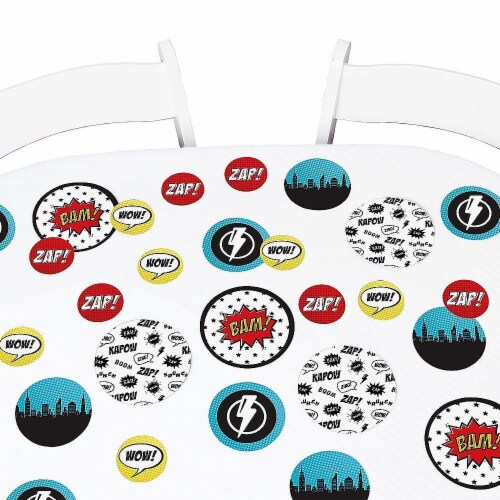 Big Dot of Happiness Bam Superhero - Baby Shower or Birthday Party Decor Large Confetti 27 Ct Perspective: right