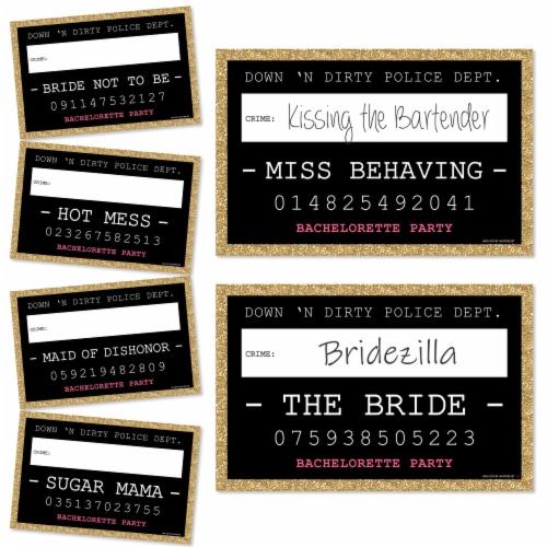 Big Dot of Happiness Girls Night Out Party Mug Shots - Photo Booth Props Mugshot Signs 20 Ct Perspective: right