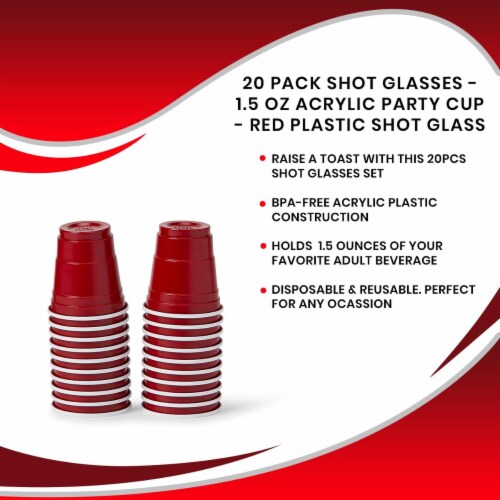 Red Cup Shot Glass Set