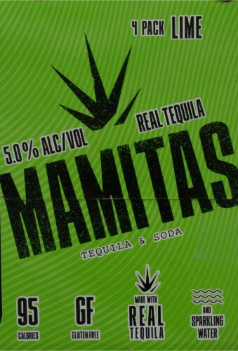 Mamitas Lime Tequila & Soda Sparkling Water Perspective: right
