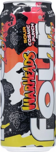 Four Loko Warheads Sour Cosmic Punch Flavored Hard Beverage Single Can Perspective: right