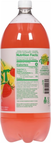 Nature's Twist Sugar Free Strawberry Lemonade Caffeine Free Drink Bottle Perspective: right