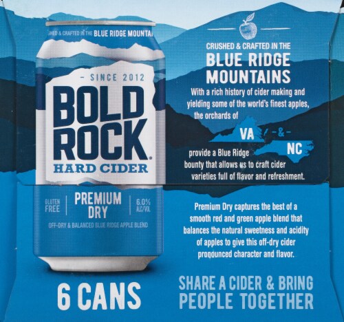 Bold Rock Premium Dry Hard Cider Perspective: right