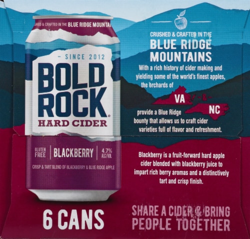 Bold Rock Blackberry Hard Cider Perspective: right