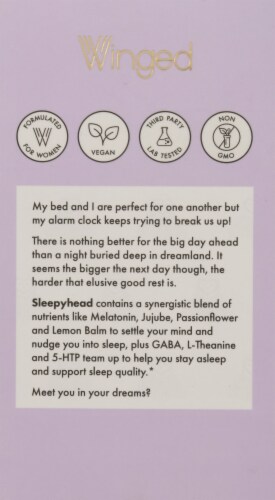 Winged Sleepyhead Calming Sleep Gummies Perspective: right