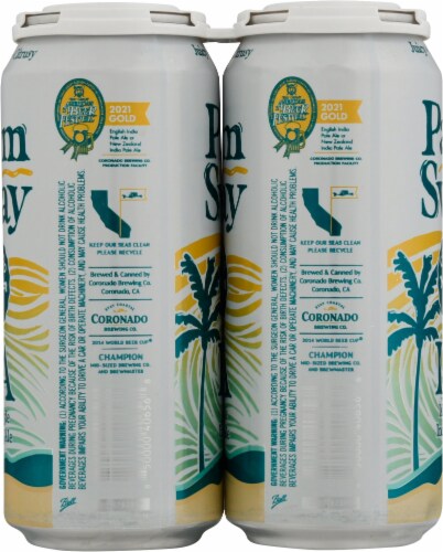 Coronado Brewing Co. Palm Sway IPA Beer Perspective: right