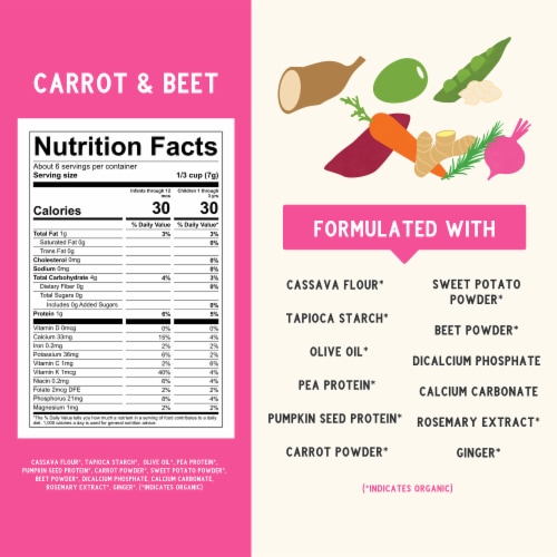 Serenity Kids Grain Free Puffs, Carrot & Beet, 1.5oz Perspective: right