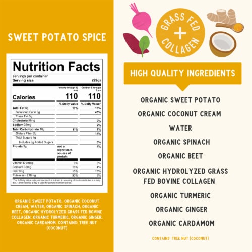 Serenity Kids Dairy Free Smoothies, Sweet Potato Spice Pouch, 3.5oz Perspective: right