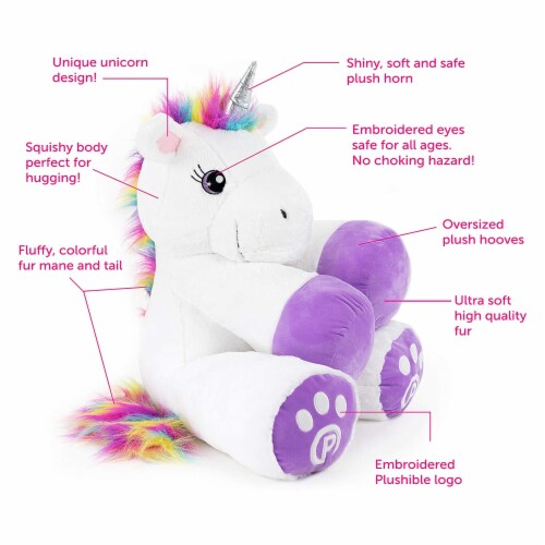 Large unicorn stuffed animals sales