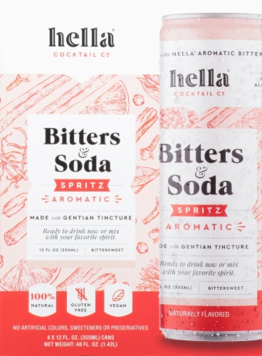 Hella Cocktail Co. Bitters & Soda Non-Alcoholic Spritz Perspective: right