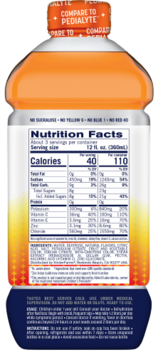 Kinderlyte® Natural Orange Flavored Oral Electrolyte Solution Perspective: right