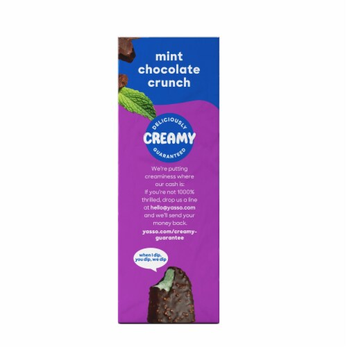 Yasso Frozen Greek Yogurt Mint Chocolate Crunch Bars Perspective: right