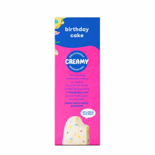 Yasso Frozen Greek Yogurt Birthday Cake Bars Perspective: right