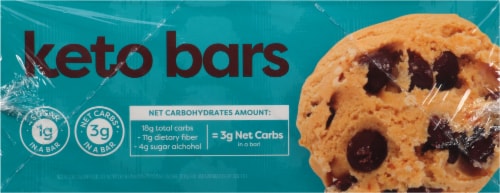 Kiss My Keto Chocolate Cookie Dough Keto Bars Perspective: right