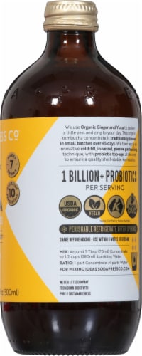 Soda Press Co® Zesty Ginger Kombucha Perspective: right