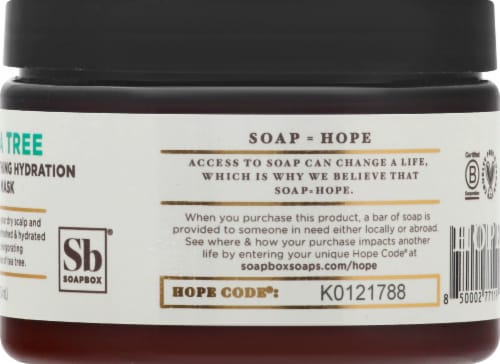 Soapbox Tea Trea Soothing Hydration Hair Mask Perspective: right