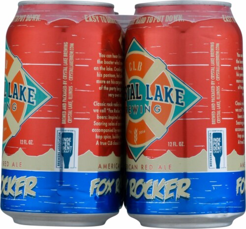 Crystal Lake Brewing Fox Rocker American Red Ale Perspective: right