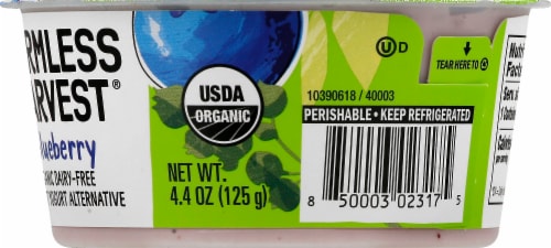 Harmless Harvest Blueberry Organic Dairy Free Coconut Yogurt Cup Perspective: right